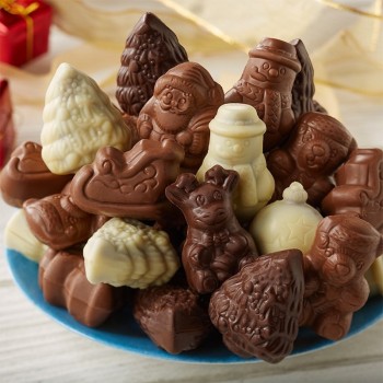 Figurines de Noël au Chocolat Praliné - 250g
