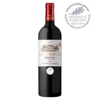 Vin Bordeaux Rouge Château Monplaisir 2019